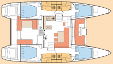 Lagoon 450: Plan d'aménagement