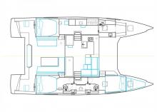 Nautitech 46 Open : Plan d'aménagement