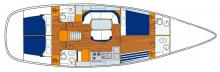 Beneteau 50: Plan d'aménagement