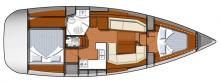 Plan de pont - Jeanneau Sun Odyssey 39 DS, Occasion (2007) - Martinique (Ref 324)