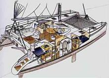 Plan d'aménagement - Catana Catana 411, Occasion (1995) - France (Ref 352)