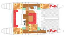 Plan d&#039;aménagement - Outremer Outremer 45, Occasion (2001) - France (Ref 353)