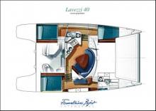 Plan de pont - Fountaine Pajot Lavezzi 40 Maestro, Occasion (2006) - France (Ref 404)