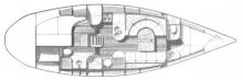 Plan de pont - Bénéteau First 41 S5, Occasion (1992) - Martinique (Ref 461)