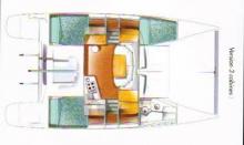 Plan aménagement - Fountaine Pajot Mahe 36, Occasion (2006) - Martinique (Ref 252)