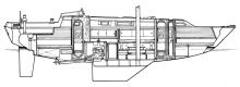 Idylle 13.50 : Plan de coupe