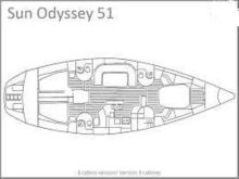 Sun Odyssey 51 : Plan aménagement